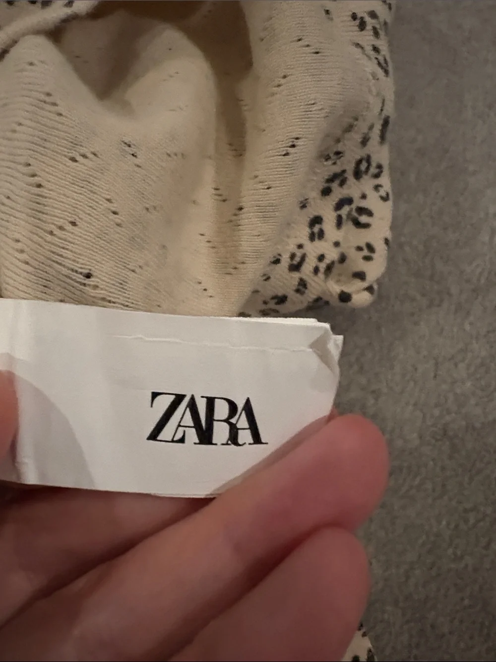Zara Baby Girl Beige and Black Leopard Print Kids Set - Size 3 to 6 Months